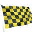 Bandeira quadriculada xadrez amarela e branca