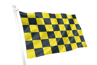 Gelb-weiß karierte Zielflagge
