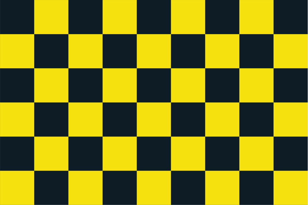 Yellow & Black Chequered Handwaver Flag