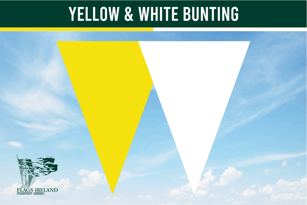 Yellow White Colour Bunting Papal Vatican colours Flags Ireland Yellow White Colour Bunting Papal Vatican colours Flags Ireland