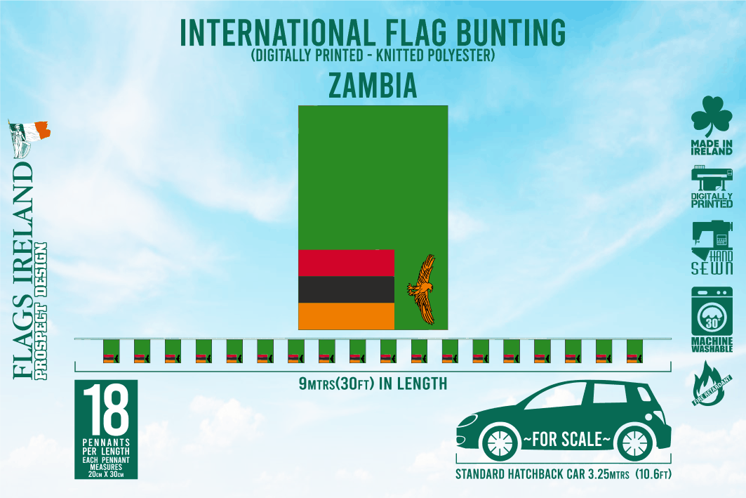 Zambia Flag Bunting