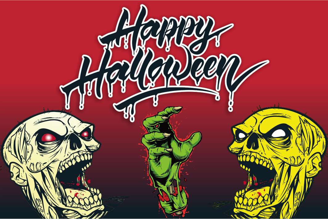 Zombie Halloween Flag