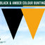 Black & amber triangle colour bunting