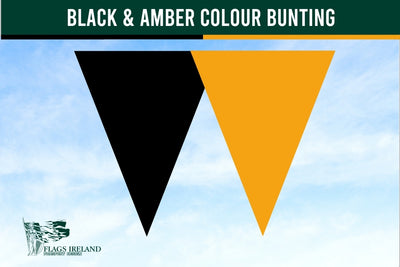 Black & amber triangle colour bunting