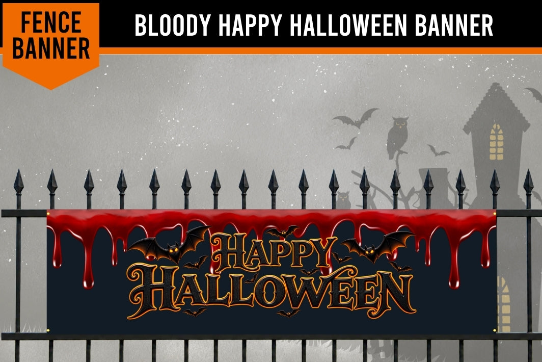 Bloody Happy Halloween Banner