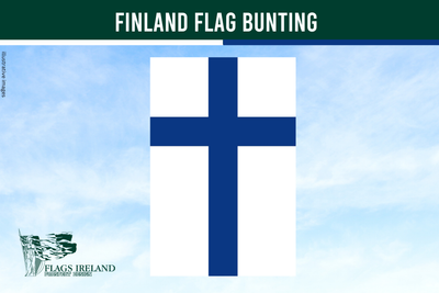 finland flag white background blue cross on a blue sky background