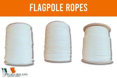 White Flagpole Ropes against a white background