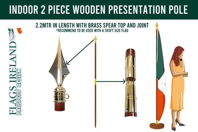 Indoor Wooden Presentation Flagpole