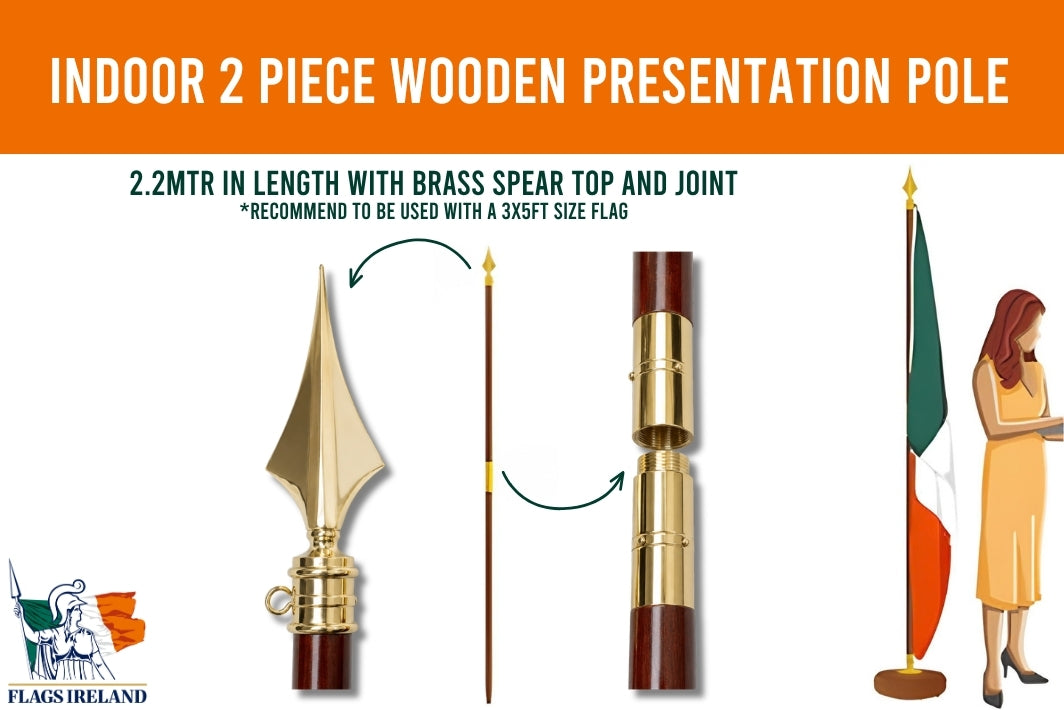 Indoor Wooden Presentation Flagpole