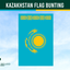 kazakhstan flag with one sun on blue background rectangular on a blue sky