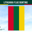 lithuanian flag rectangle bunting all colours on blue sky