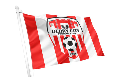 Derry City Football Club Stripped Flag