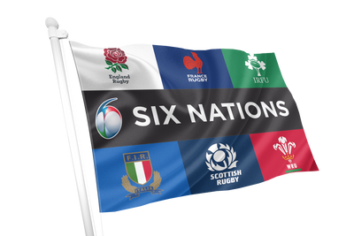 Bandeira com crista de rugby da Irlanda