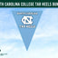 North Carolina College Tar Heels bunting with logo against a blue sky background
