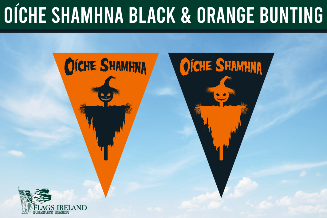 Oíche Shamhna(Halloween) Black & Orange Bunting