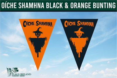 Oíche Shamhna(Halloween) Black & Orange Bunting