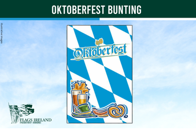 Oktoberfest Text & Icon Rectangle Pennant Bunting