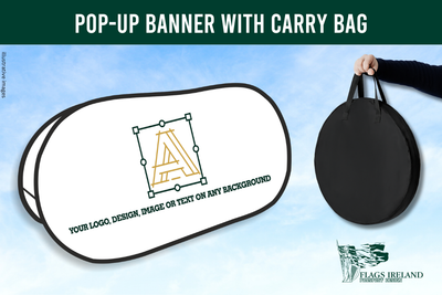 Personalised Logo Double-Sided Pop-Up Banner With Carry Bag