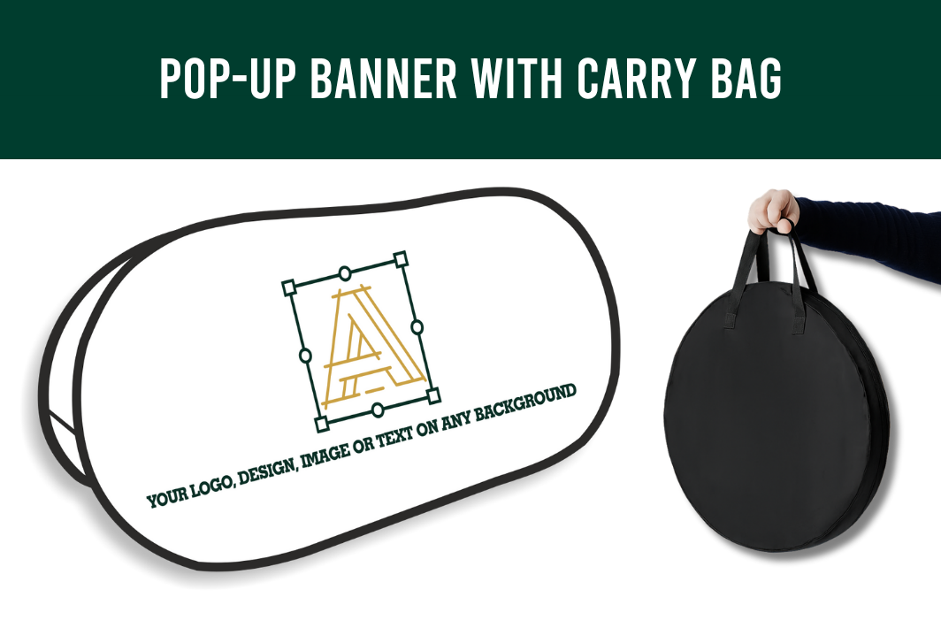 Personalised Logo Double-Sided Pop-Up Banner With Carry Bag