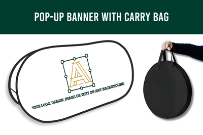 Personalised Logo Double-Sided Pop-Up Banner With Carry Bag