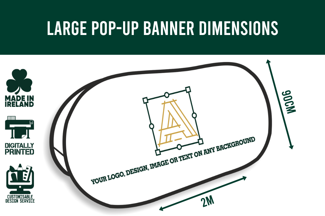 Personalised Logo Double-Sided Pop-Up Banner With Carry Bag