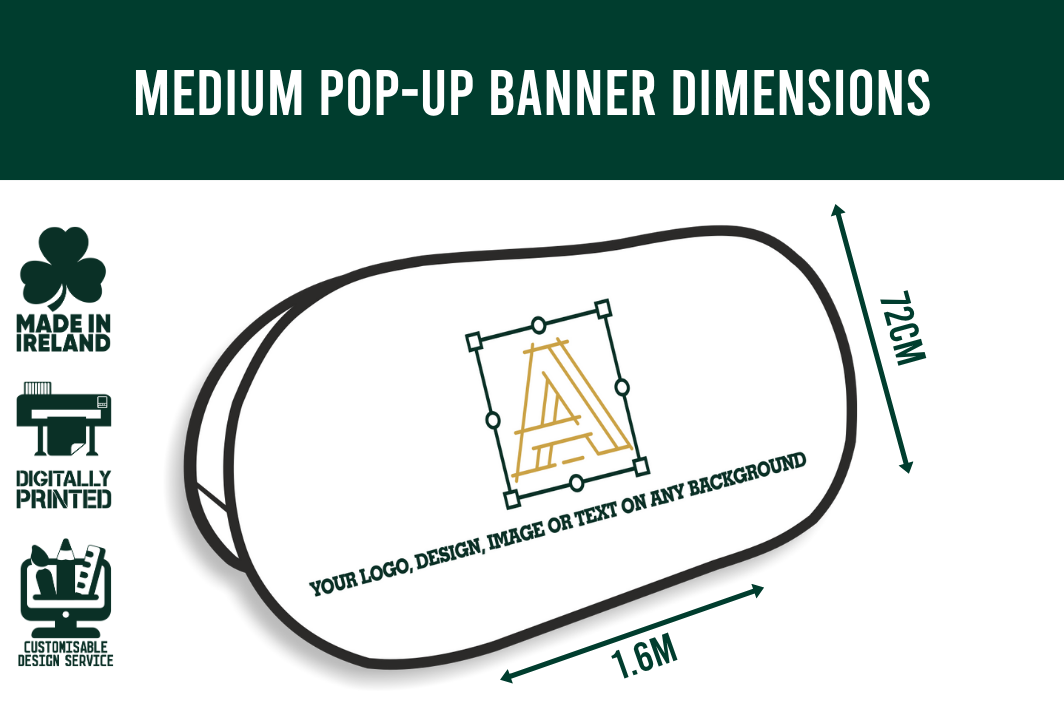 Personalised Logo Double-Sided Pop-Up Banner With Carry Bag