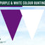 Purple & White Colour Bunting