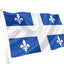Flag of Quebec with blue and white colors on a white background