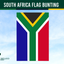 south africa bunting on blue sky background