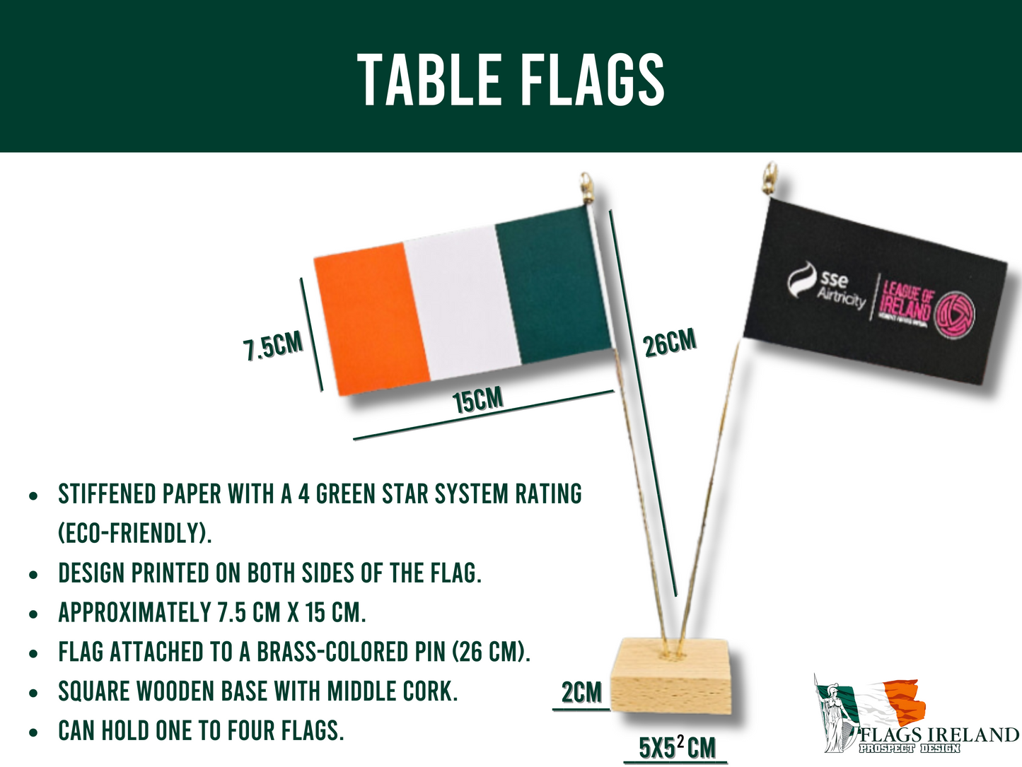 Table Flag - Any Logo or standard flag