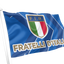 Bandeira com crista de rugby da Itália