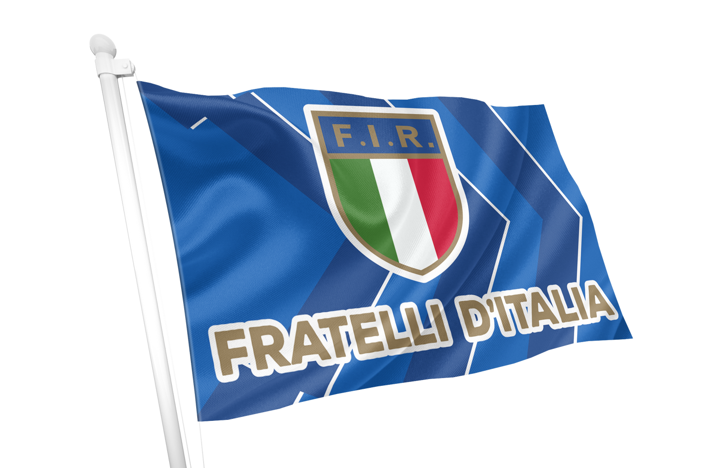 Italien-Rugby-Wappenflagge