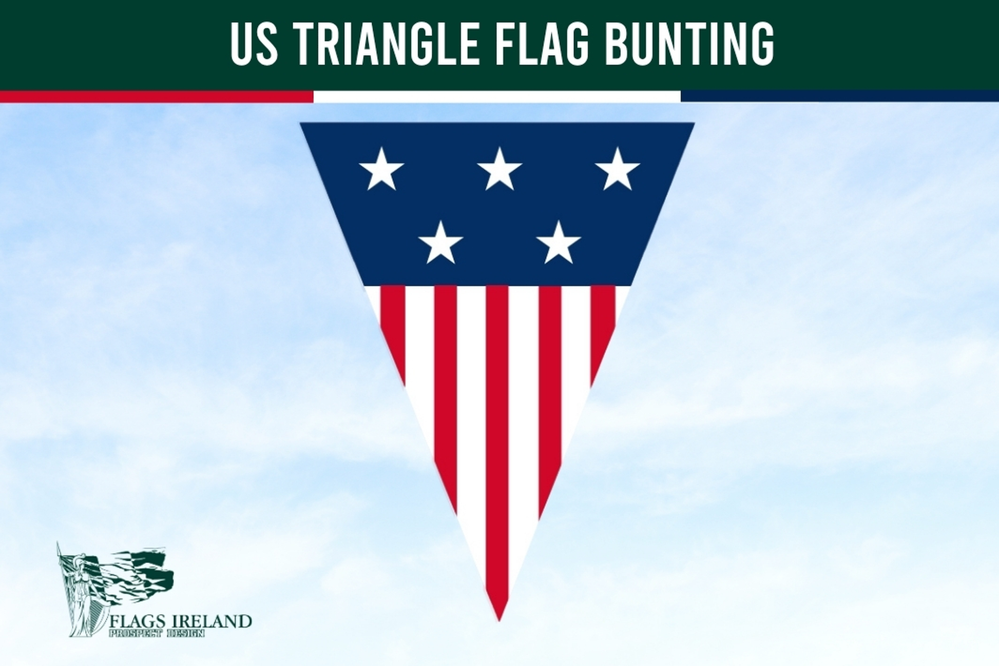 USA Triangle Bunting Flag
