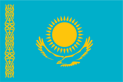 Nationalflagge Kasachstans
