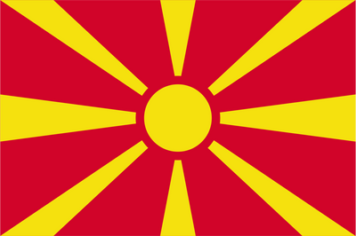 Nationalflagge Nordmazedoniens