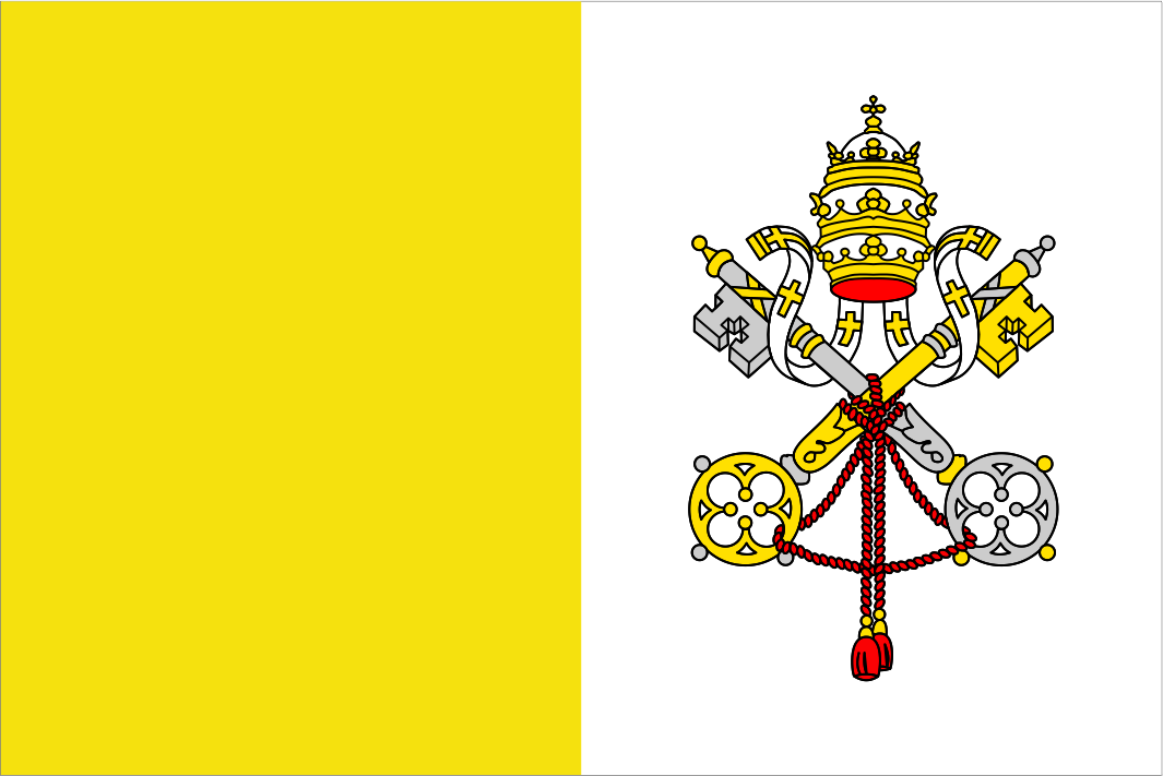 Flagge des Staates Vatikanstadt